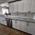 costa flooring pros sleek white kitchen backsplash transformation